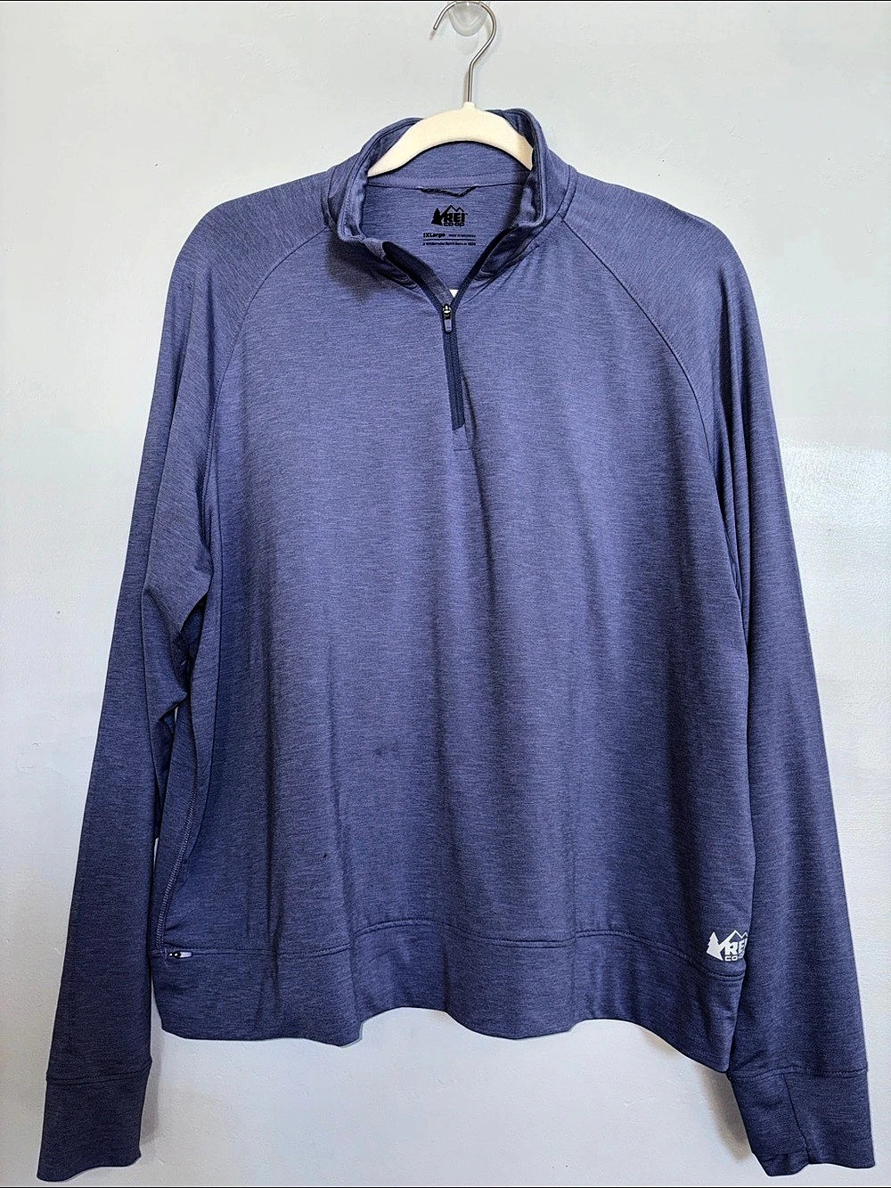 REI Co-op Active Pursuits Women’s 1X Quarter Zip Pullover Purple Athletic Top